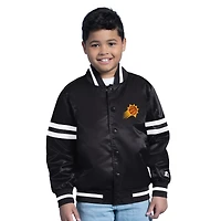 Youth Starter  Black Phoenix Suns Satin Full-Snap Varsity Jacket