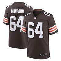 Men's Nike Thayer Munford  Brown Cleveland Browns Team Game Jersey