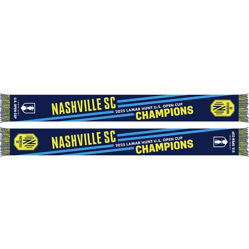 Unisex Navy Nashville SC 2025 Lamar Hunt U.S. Open Cup Champions Woven Scarf