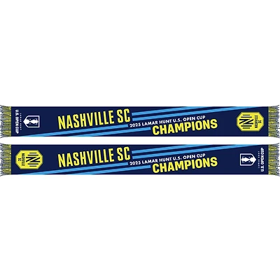 Unisex Navy Nashville SC 2025 Lamar Hunt U.S. Open Cup Champions Woven Scarf