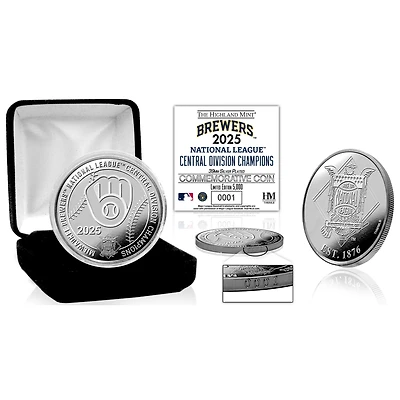 Highland Mint Milwaukee Brewers 2025 NL Central Division Champions 39mm Silver Coin