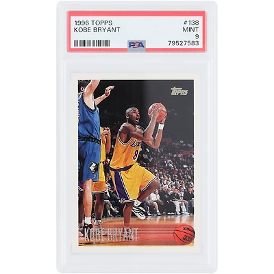 Kobe Bryant Los Angeles Lakers 1996 Topps #138 PSA Authenticated 9 Rookie Card