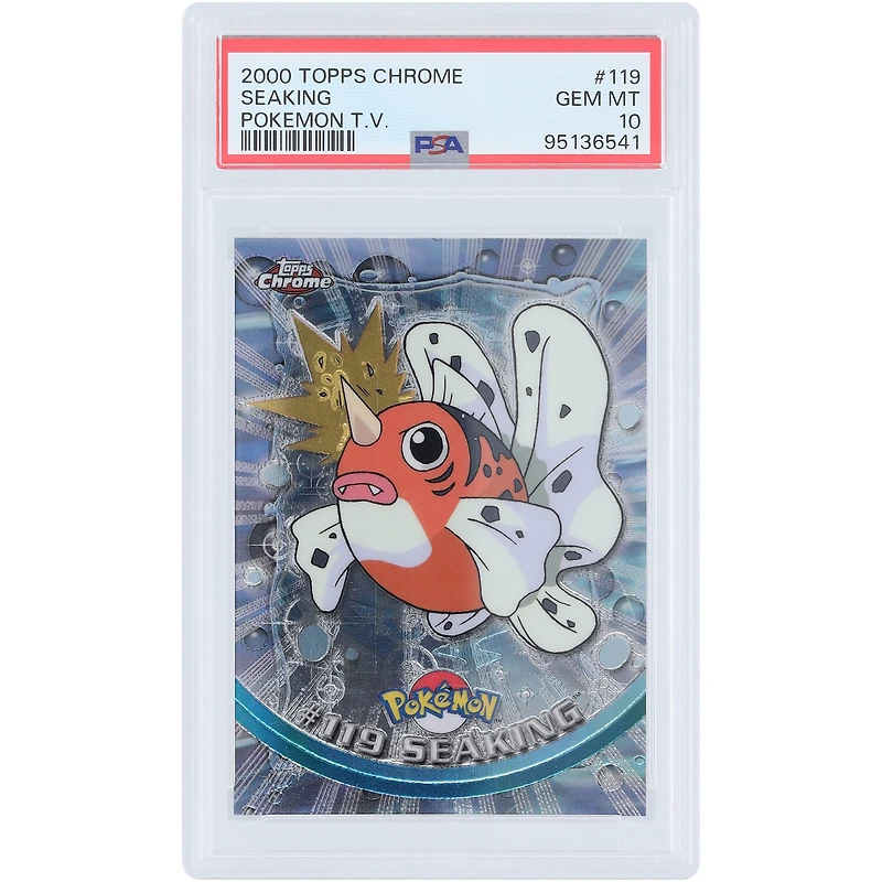 Seaking 2000 Topps Pokemon TV Foil #119 PSA Authenticated 10 Card