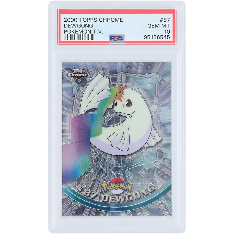 Dewgong 2000 Topps Pokemon TV Foil #87 PSA Authenticated 10 Card