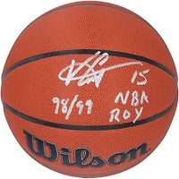 Vince Carter Toronto Raptors Autographed Wilson Authentic Series Indoor/Outdoor Basketball with "98/99 NBA ROY" Inscription