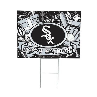 Chicago White Sox 24" x 18" Happy Holidays Christmas Outdoor Staked Yard Sign