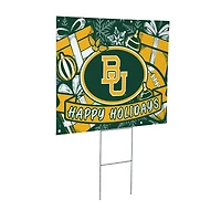 Baylor Bears 24" x 18" Happy Holidays Christmas Outdoor Staked Yard Sign
