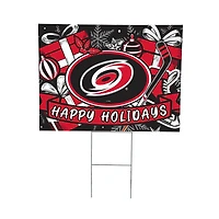 Carolina Hurricanes 24" x 18" Happy Holidays Christmas Outdoor Staked Yard Sign