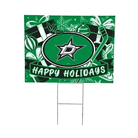 Dallas Stars 24" x 18" Happy Holidays Christmas Outdoor Staked Yard Sign