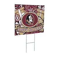 Florida State Seminoles 24" x 18" Happy Holidays Christmas Outdoor Staked Yard Sign