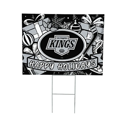 Los Angeles Kings 24" x 18" Happy Holidays Christmas Outdoor Staked Yard Sign