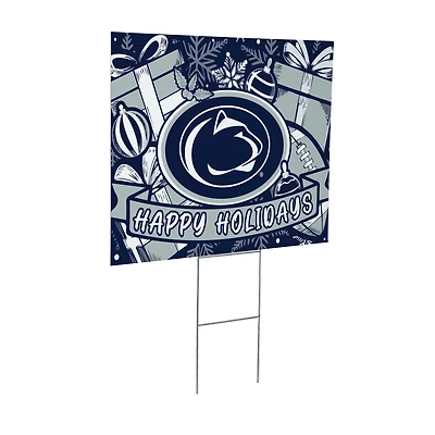 Penn State Nittany Lions 24" x 18" Happy Holidays Christmas Outdoor Staked Yard Sign