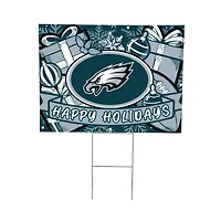 Philadelphia Eagles 24" x 18" Happy Holidays Christmas Outdoor Staked Yard Sign
