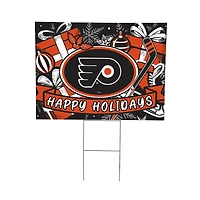 Philadelphia Flyers 24" x 18" Happy Holidays Christmas Outdoor Staked Yard Sign