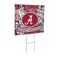 Alabama Crimson Tide 24" x 18" Happy Holidays Christmas Outdoor Staked Yard Sign