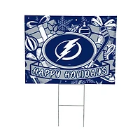 Tampa Bay Lightning 24" x 18" Happy Holidays Christmas Outdoor Staked Yard Sign