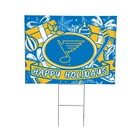 St. Louis Blues 24" x 18" Happy Holidays Christmas Outdoor Staked Yard Sign