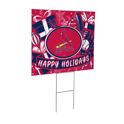 St. Louis Cardinals 24" x 18" Happy Holidays Christmas Outdoor Staked Yard Sign