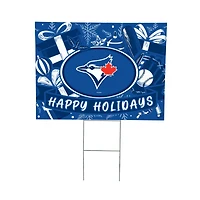 Toronto Blue Jays 24" x 18" Happy Holidays Christmas Outdoor Staked Yard Sign
