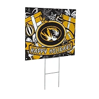 Missouri Tigers 24" x 18" Happy Holidays Christmas Outdoor Staked Yard Sign