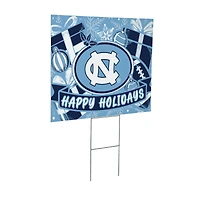 North Carolina Tar Heels 24" x 18" Happy Holidays Christmas Outdoor Staked Yard Sign