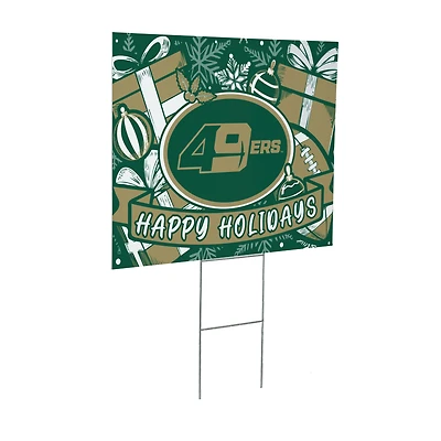 Charlotte 49ers 24" x 18" Happy Holidays Christmas Outdoor Staked Yard Sign