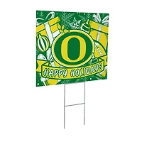Oregon Ducks 24" x 18" Happy Holidays Christmas Outdoor Staked Yard Sign