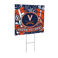 Virginia Cavaliers 24" x 18" Happy Holidays Christmas Outdoor Staked Yard Sign