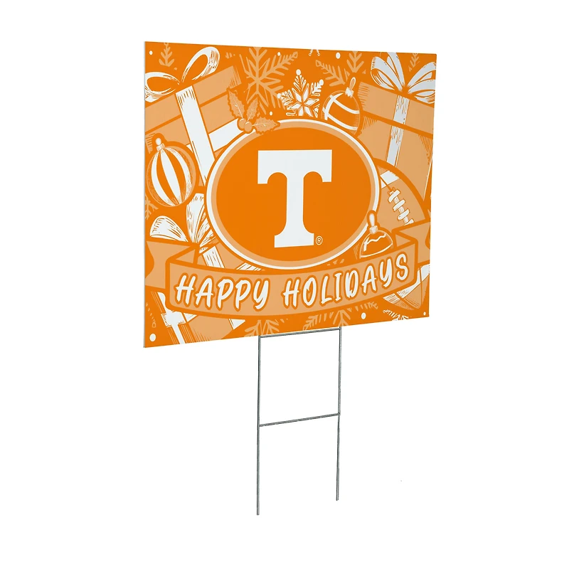 Tennessee Volunteers 24" x 18" Happy Holidays Christmas Outdoor Staked Yard Sign