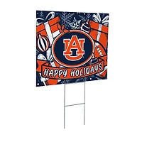 Auburn Tigers 24" x 18" Happy Holidays Christmas Outdoor Staked Yard Sign