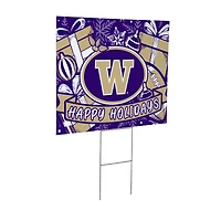 Washington Huskies 24" x 18" Happy Holidays Christmas Outdoor Staked Yard Sign