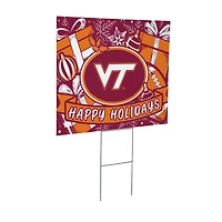 Virginia Tech Hokies 24" x 18" Happy Holidays Christmas Outdoor Staked Yard Sign