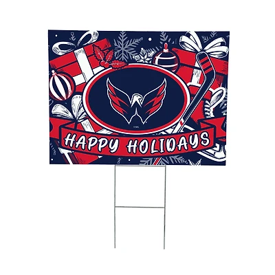 Washington Capitals 24" x 18" Happy Holidays Christmas Outdoor Staked Yard Sign
