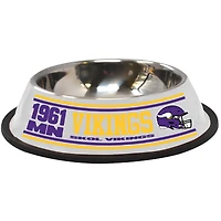 The Memory Company  Minnesota Vikings Stainless Steel Pet Bowl