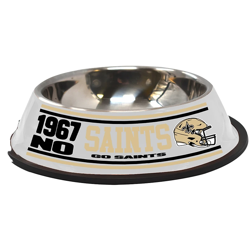 The Memory Company  New Orleans Saints Stainless Steel Pet Bowl