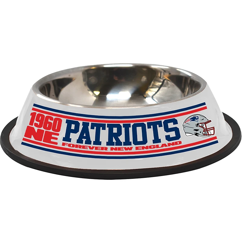 The Memory Company New England Patriots Stainless Steel Pet Bowl