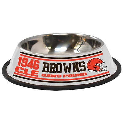 The Memory Company  Cleveland Browns Stainless Steel Pet Bowl
