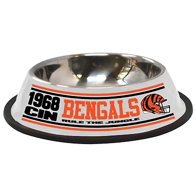 The Memory Company  Cincinnati Bengals Stainless Steel Pet Bowl