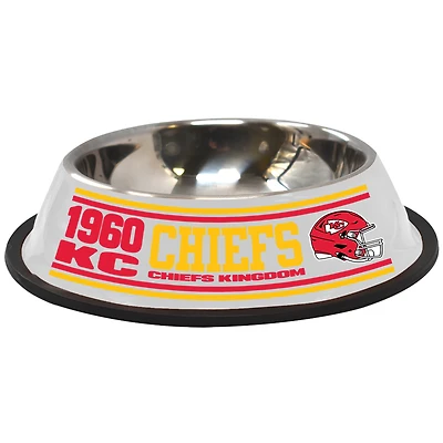 The Memory Company  Kansas City Chiefs Stainless Steel Pet Bowl