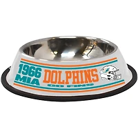 The Memory Company  Miami Dolphins Stainless Steel Pet Bowl