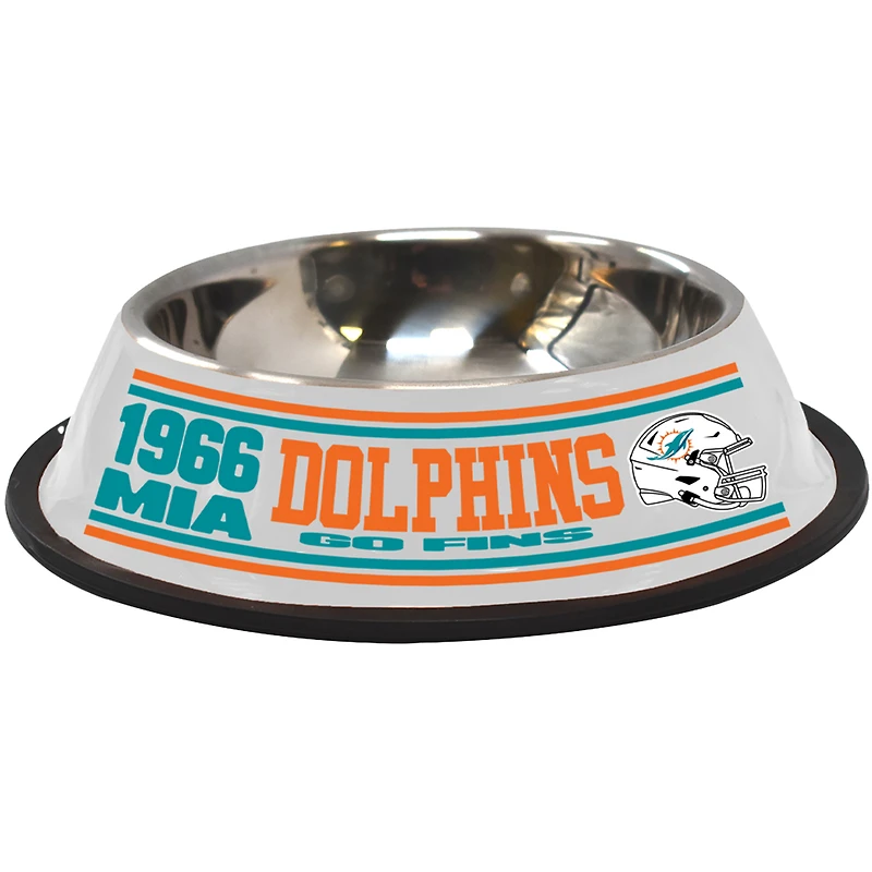 The Memory Company Miami Dolphins Stainless Steel Pet Bowl