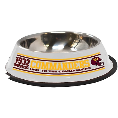 The Memory Company  Washington Commanders Vintage Bar Stainless Steel Pet Bowl