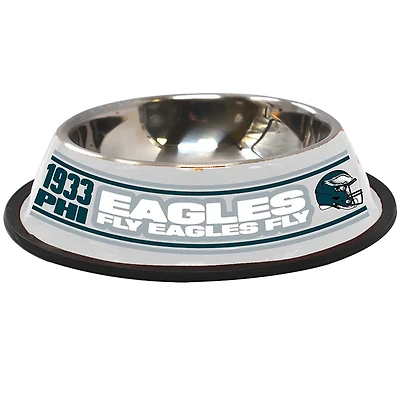 The Memory Company  Philadelphia Eagles Vintage Bar Stainless Steel Pet Bowl