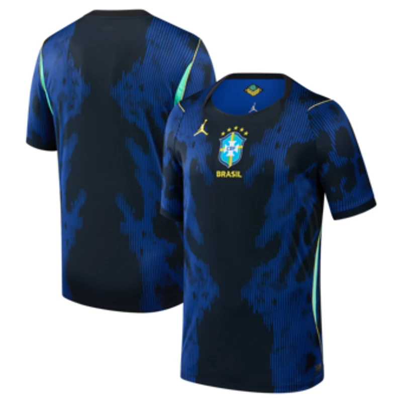 Youth Jordan Brand  Blue Brazil National Team 2026 Away Stadium Replica Jersey