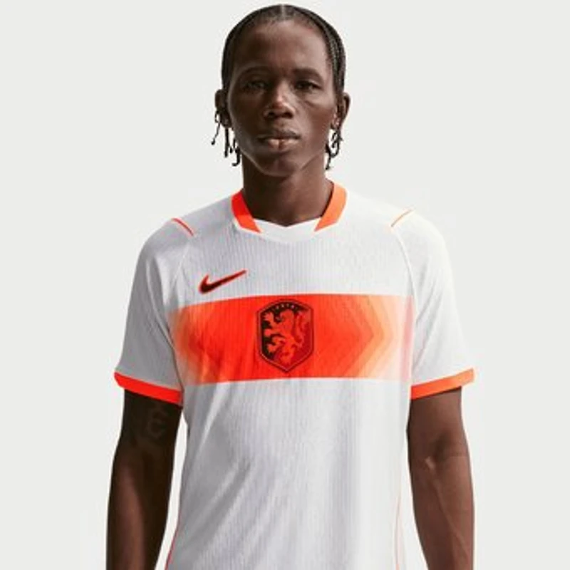 Men's Nike  White Netherlands National Team 2026 Away Match Authentic Jersey
