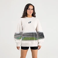 Women's Gameday Couture Natural Philadelphia Eagles Power Move Stadium Premium Drop Shoulder Sweatshirt