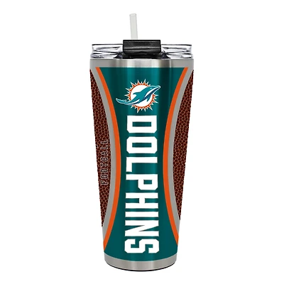 Miami Dolphins 32oz. Big Slim Game Ball Travel Tumbler