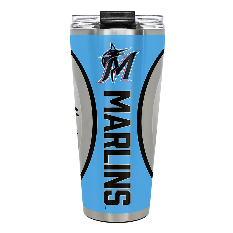 Miami Marlins 32oz. Big Slim Game Ball Travel Tumbler