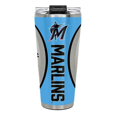 Miami Marlins 32oz. Big Slim Game Ball Travel Tumbler