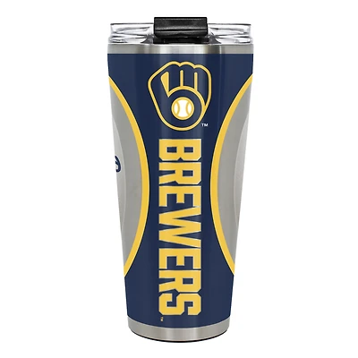 Milwaukee Brewers 32oz. Big Slim Game Ball Travel Tumbler